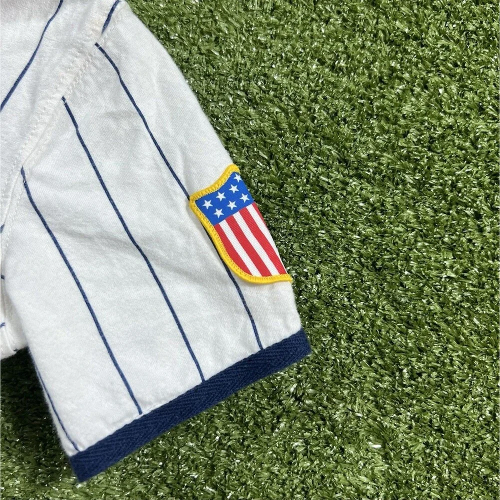 Carter's Toddler Boy America Pinstripe Baseball Jersey Shirt Size 6
